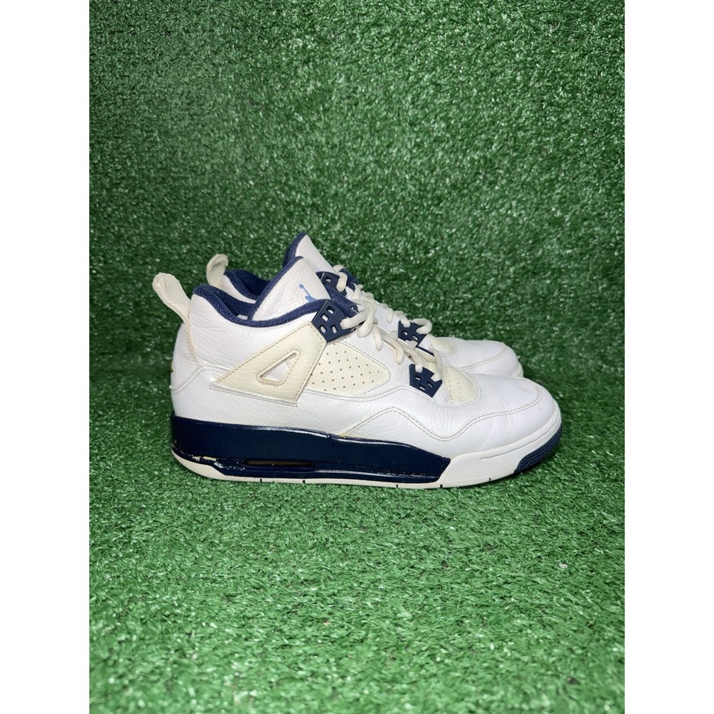 Air Jordan 4 Retro Legend Blue Boys Size 7Y Womens Size 8.5 408452-107